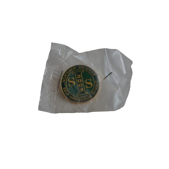 NEW Northrop Grumman Pin Self Inspection Summit 2003 SIS Green Gold Tone Lapel